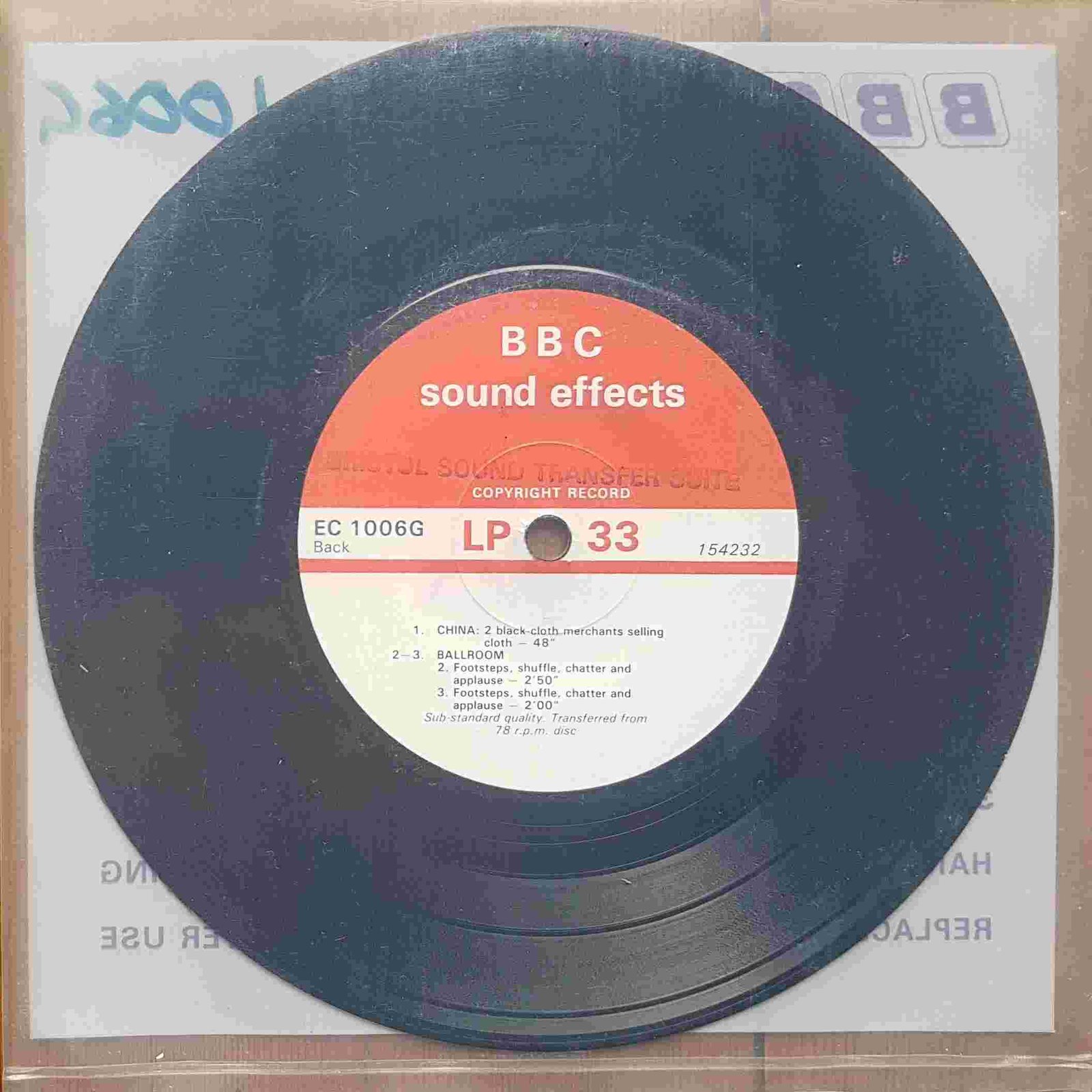 Picture of EC 1006G Crowds Foreign: Red Indians, China / Ballroom by artist Not registered from the BBC records and Tapes library